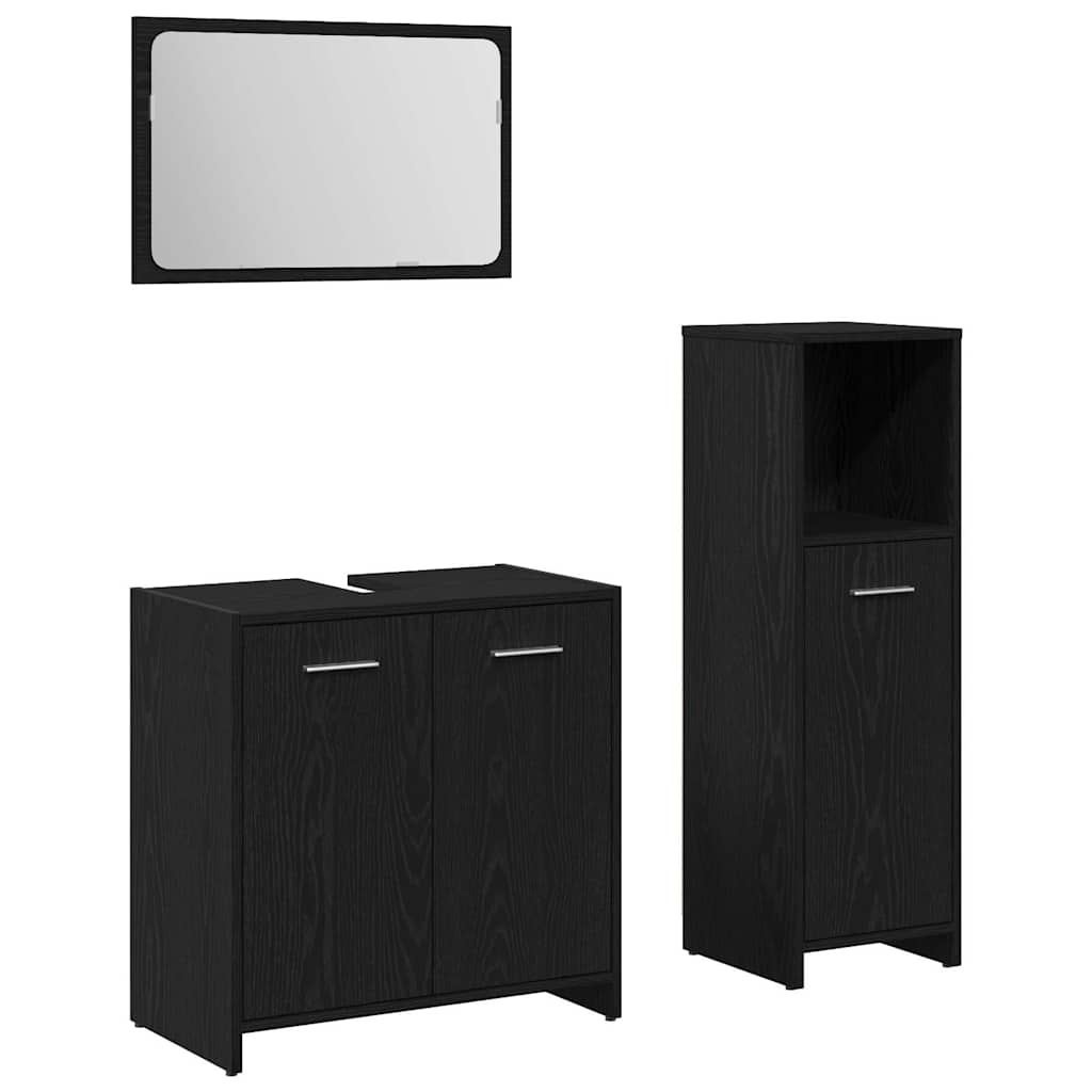 Badezimmermöbel-Set 3 Pcs Holzwerkstoff