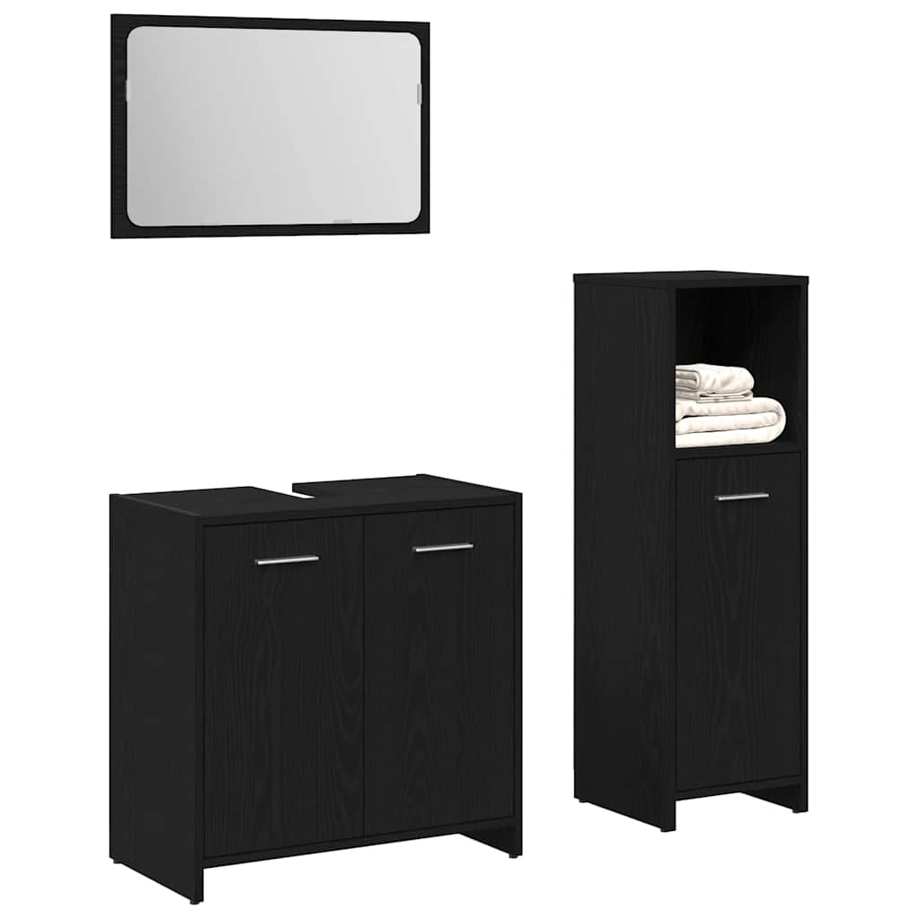 Badezimmermöbel-Set 3 Pcs Holzwerkstoff