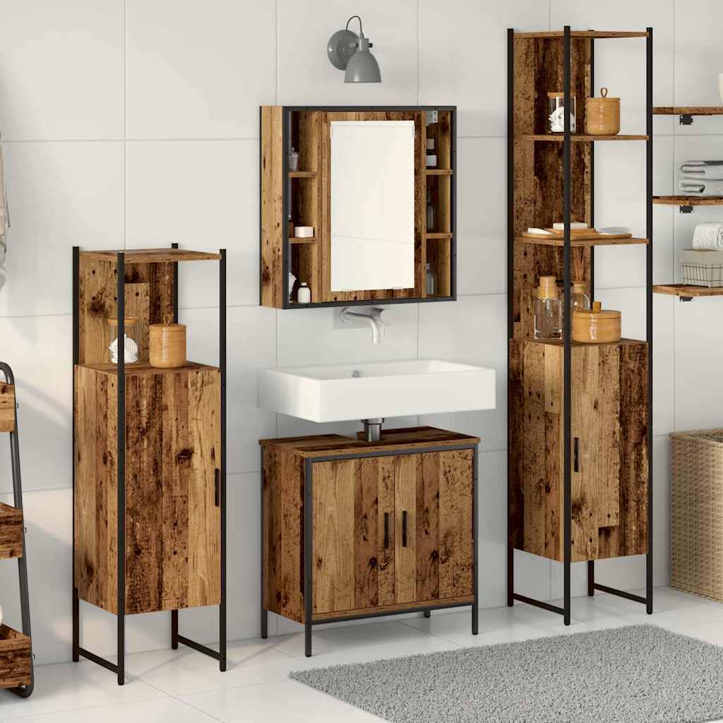 4-Tlg. Badmöbel-Set Holzwerkstoff
