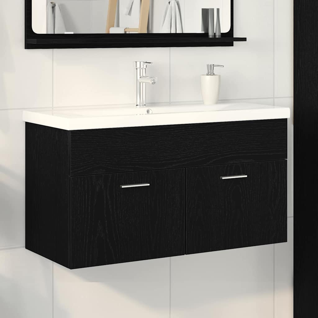 Waschbeckenunterschrank Mit Einbaubecken Und Wasserhahn