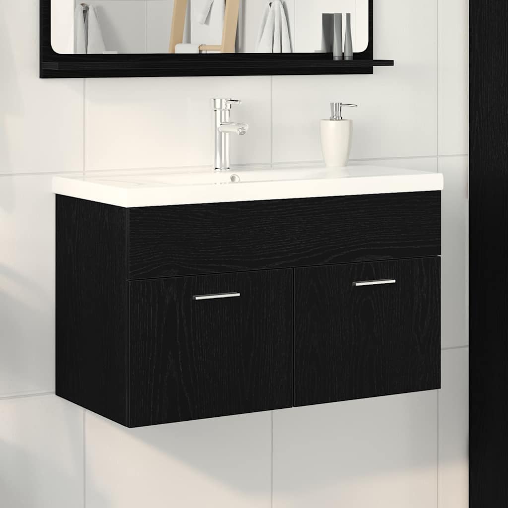 Waschbeckenunterschrank Mit Einbaubecken Und Wasserhahn