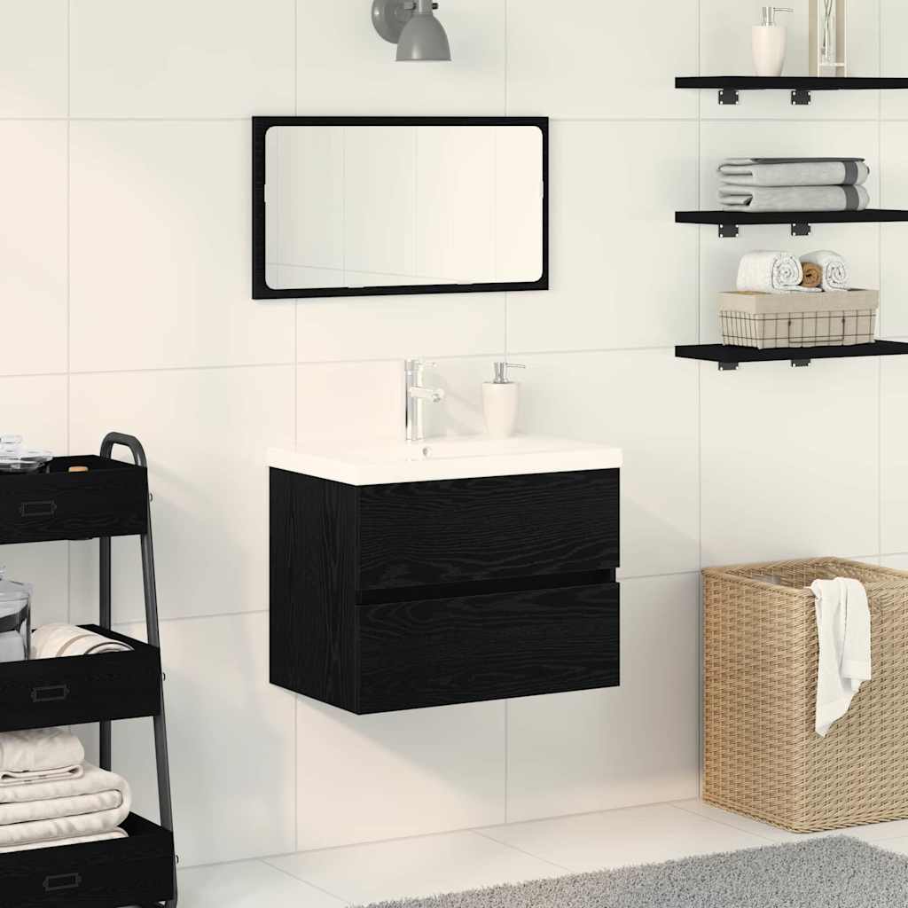 Waschbeckenunterschrank Mit Einbaubecken Und Wasserhahn