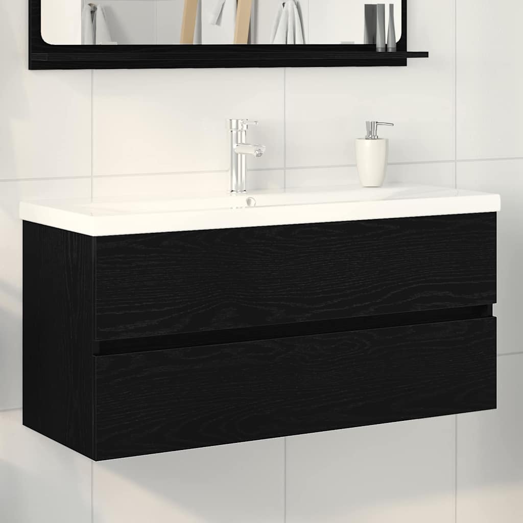 Waschbeckenunterschrank Mit Einbaubecken Und Wasserhahn