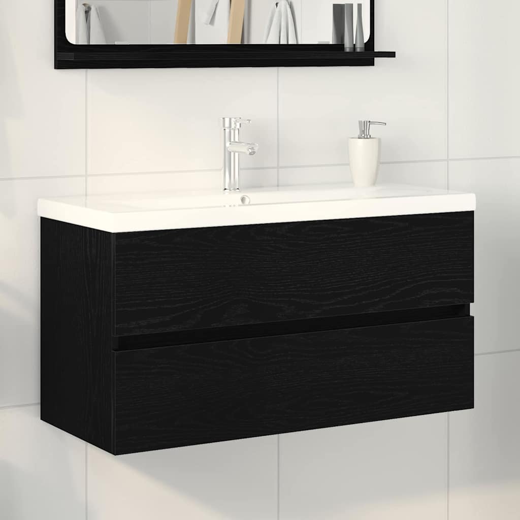 Waschbeckenunterschrank Mit Einbaubecken Und Wasserhahn
