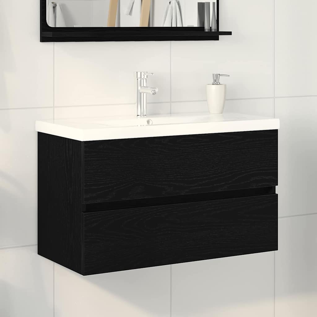 Waschbeckenunterschrank Mit Einbaubecken Und Wasserhahn