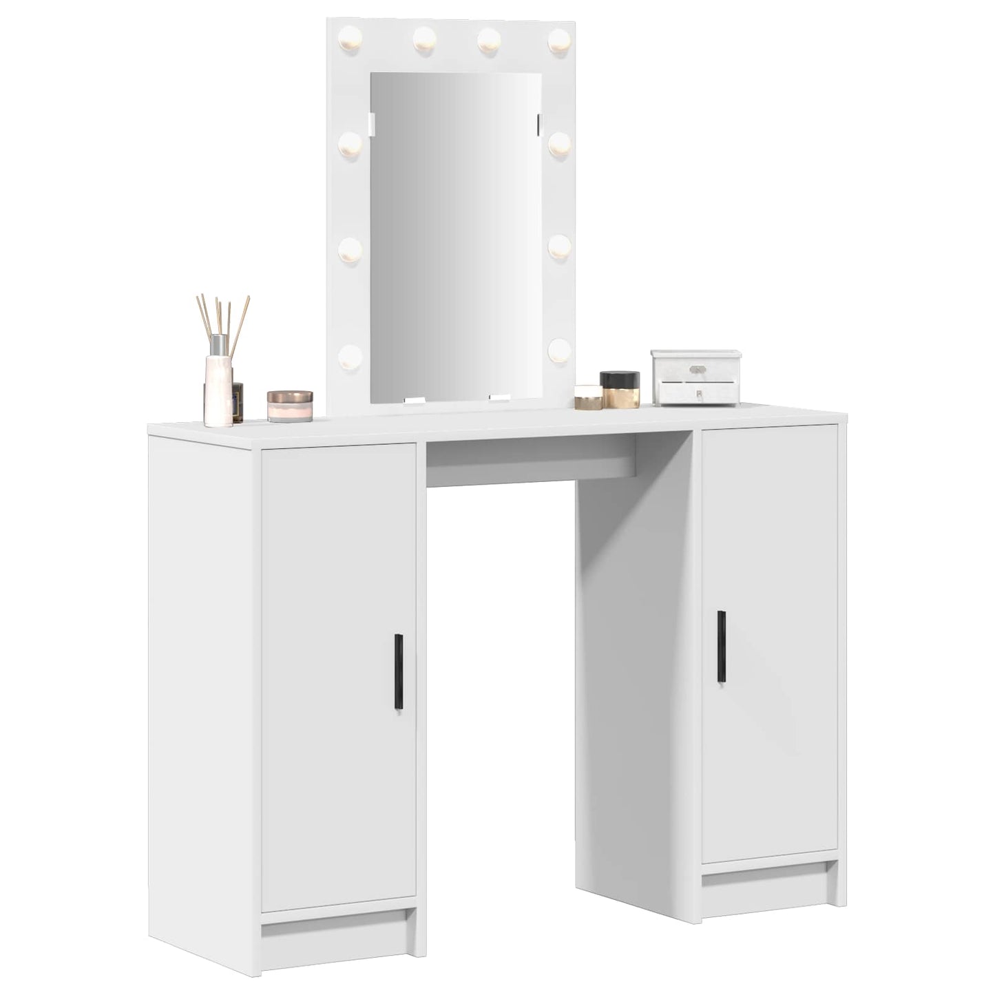 Schminktisch Mit Speicher 102 X 33 X 135 Cm Holzwerkstoff