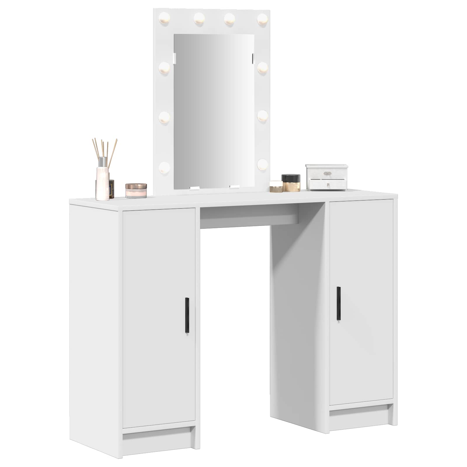 Schminktisch Mit Speicher 102 X 33 X 135 Cm Holzwerkstoff