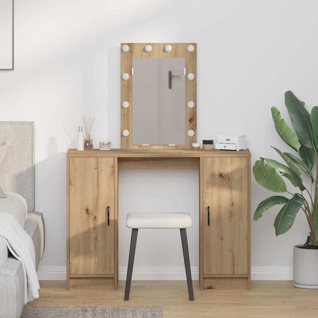 Schminktisch Mit Speicher 102 X 33 X 135 Cm Holzwerkstoff