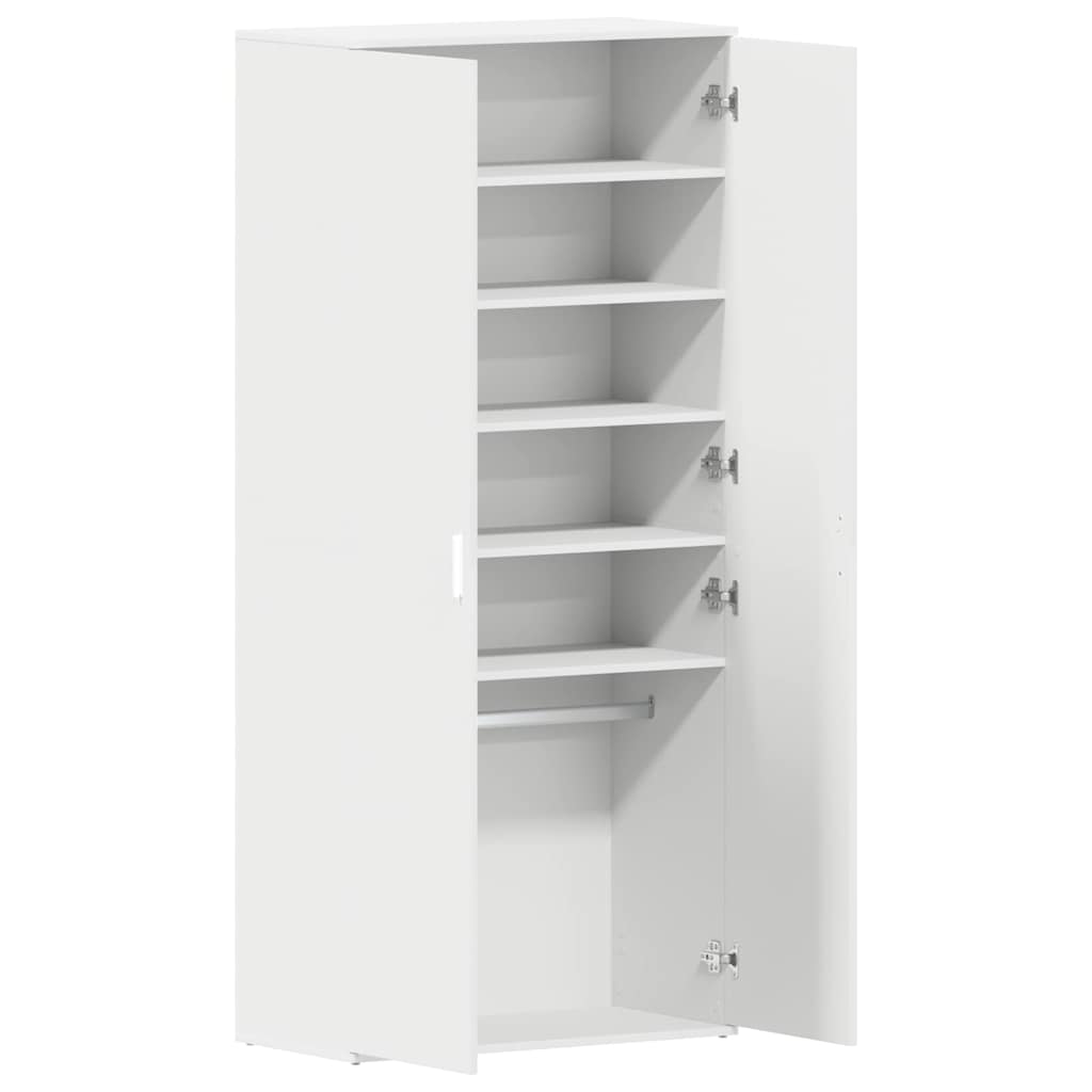 Schuhschrank Mit Regal 80 X 39 X 178 Cm Holzwerkstoff