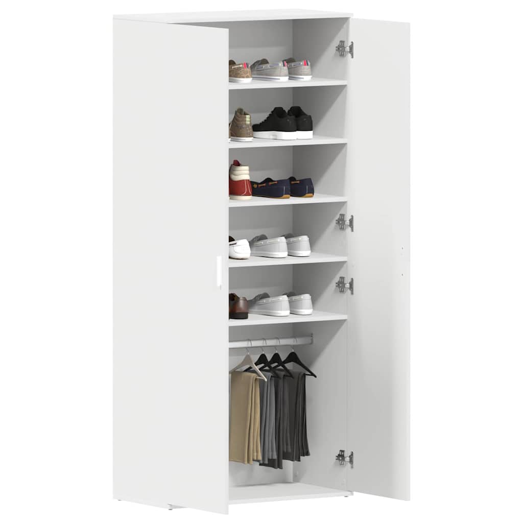 Schuhschrank Mit Regal 80 X 39 X 178 Cm Holzwerkstoff