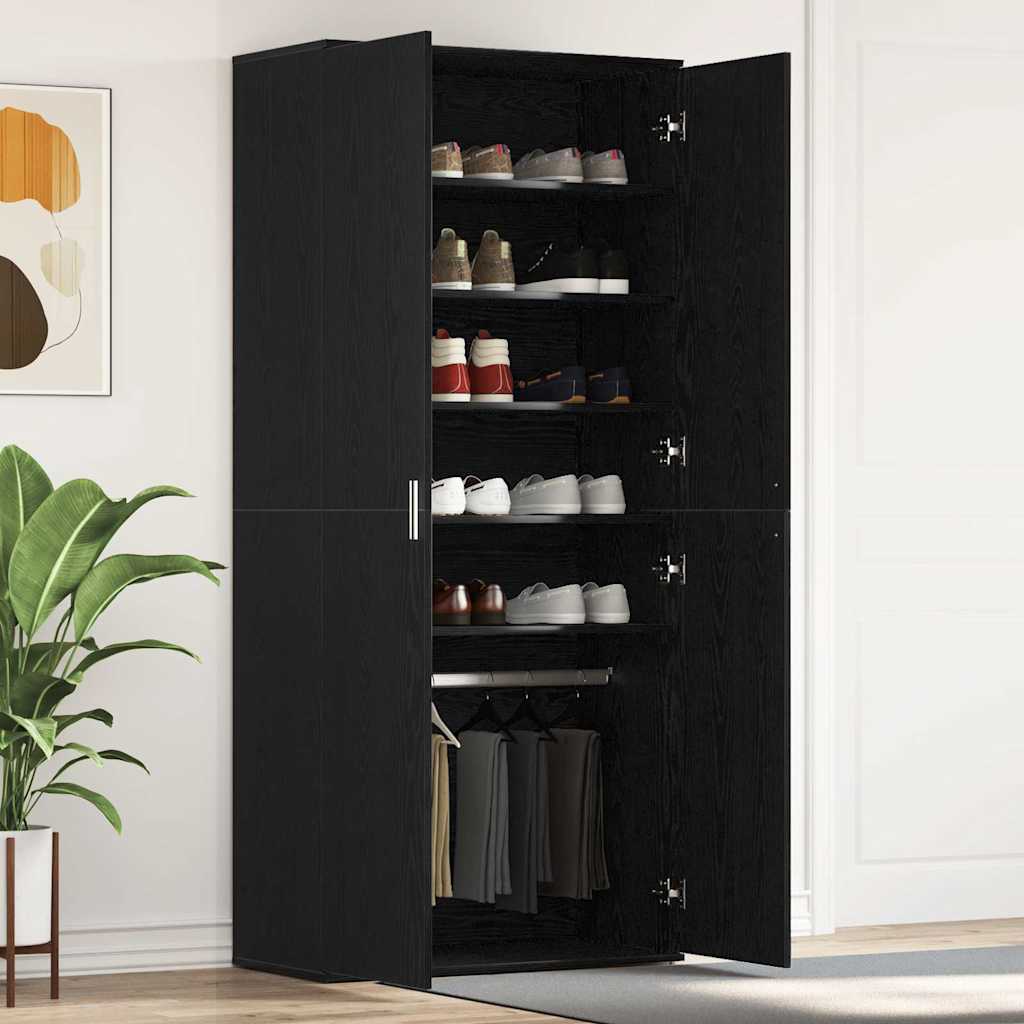 Schuhschrank Mit Regal 80 X 39 X 178 Cm Holzwerkstoff