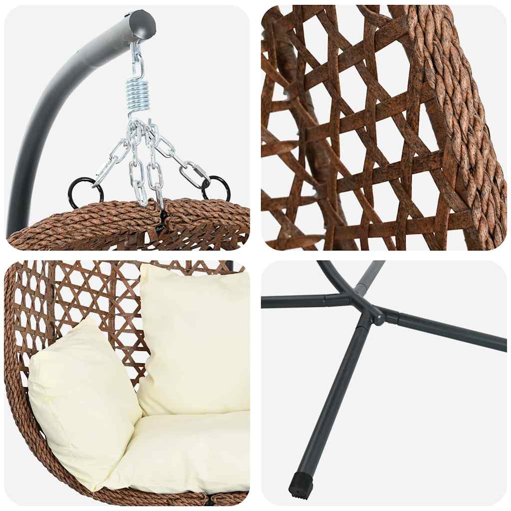 Hängendes Ei-Stuhl 104 X 100 X 191 Cm Poly-Rattan