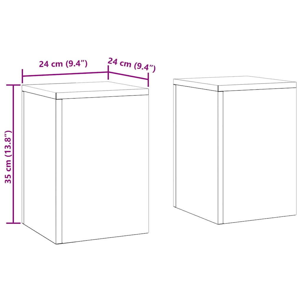 Pflanzenständer 2 Pcs 24 X 24 X 35 Cm Stahl