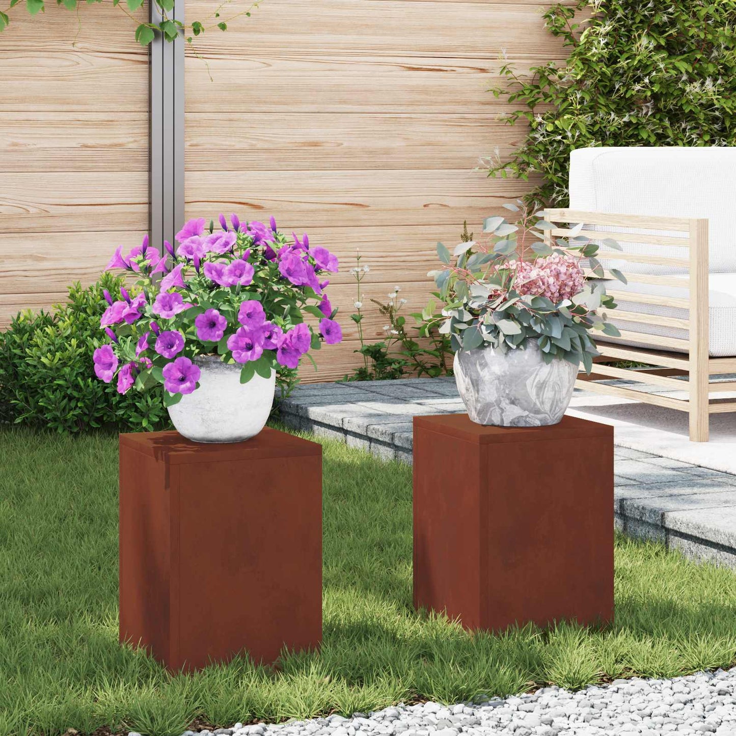 Pflanzenständer 2 Pcs 24 X 24 X 35 Cm Stahl