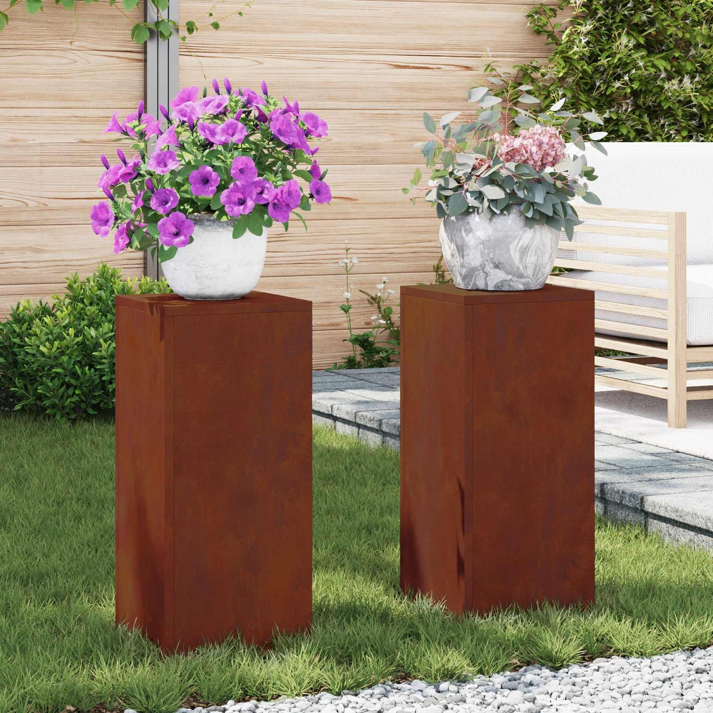 Pflanzenständer 2 Pcs 24 X 24 X 35 Cm Stahl