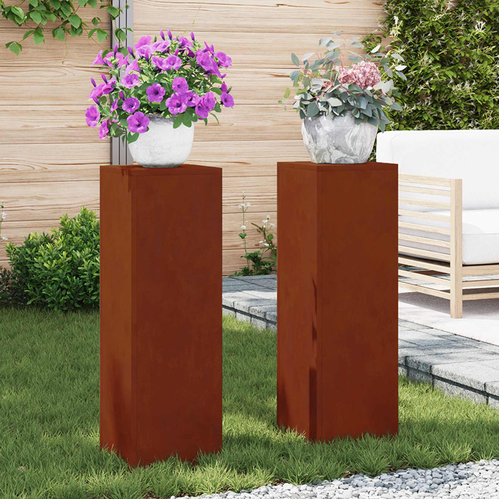 Pflanzenständer 2 Pcs 24 X 24 X 35 Cm Stahl