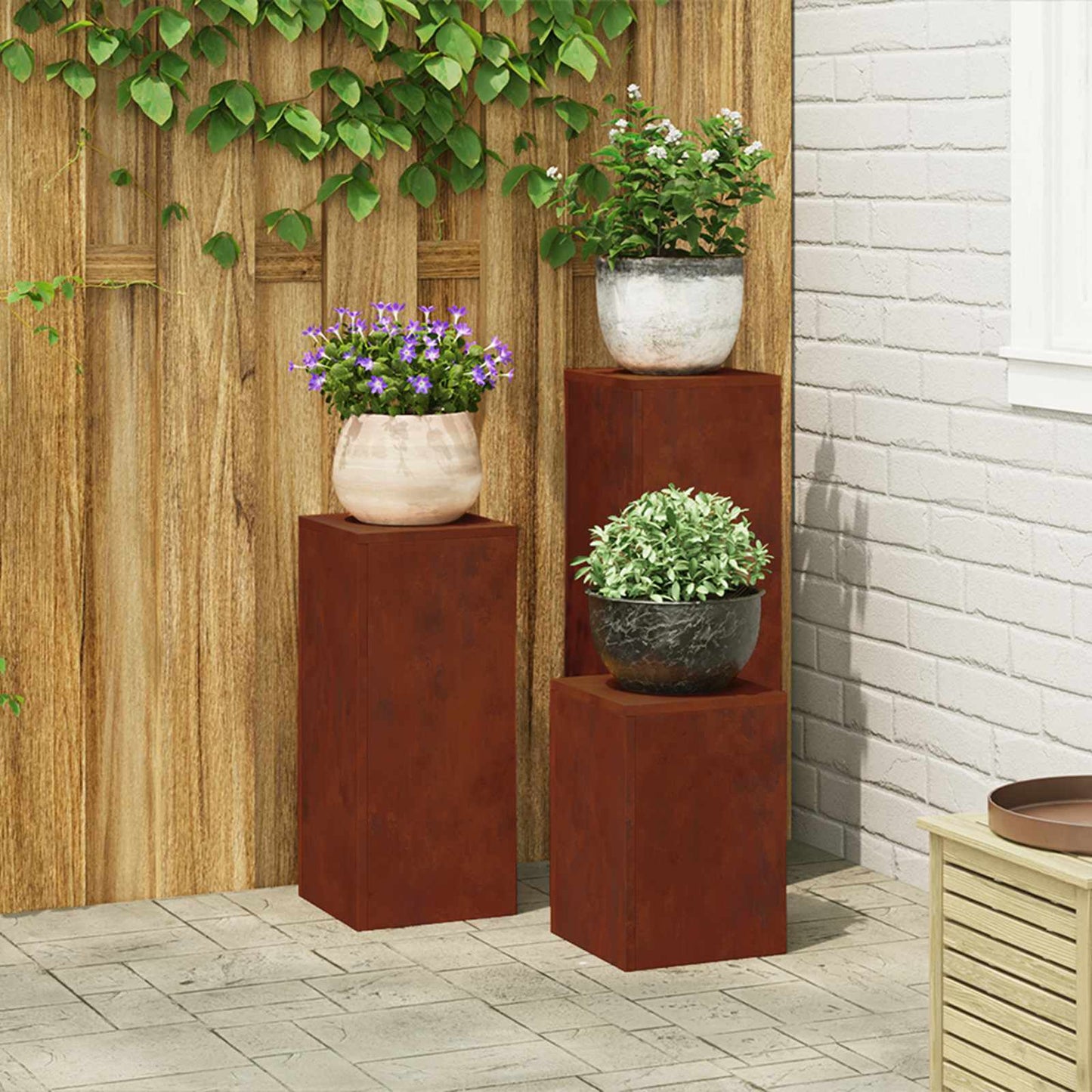 Pflanzenständer 2 Pcs 24 X 24 X 35 Cm Stahl