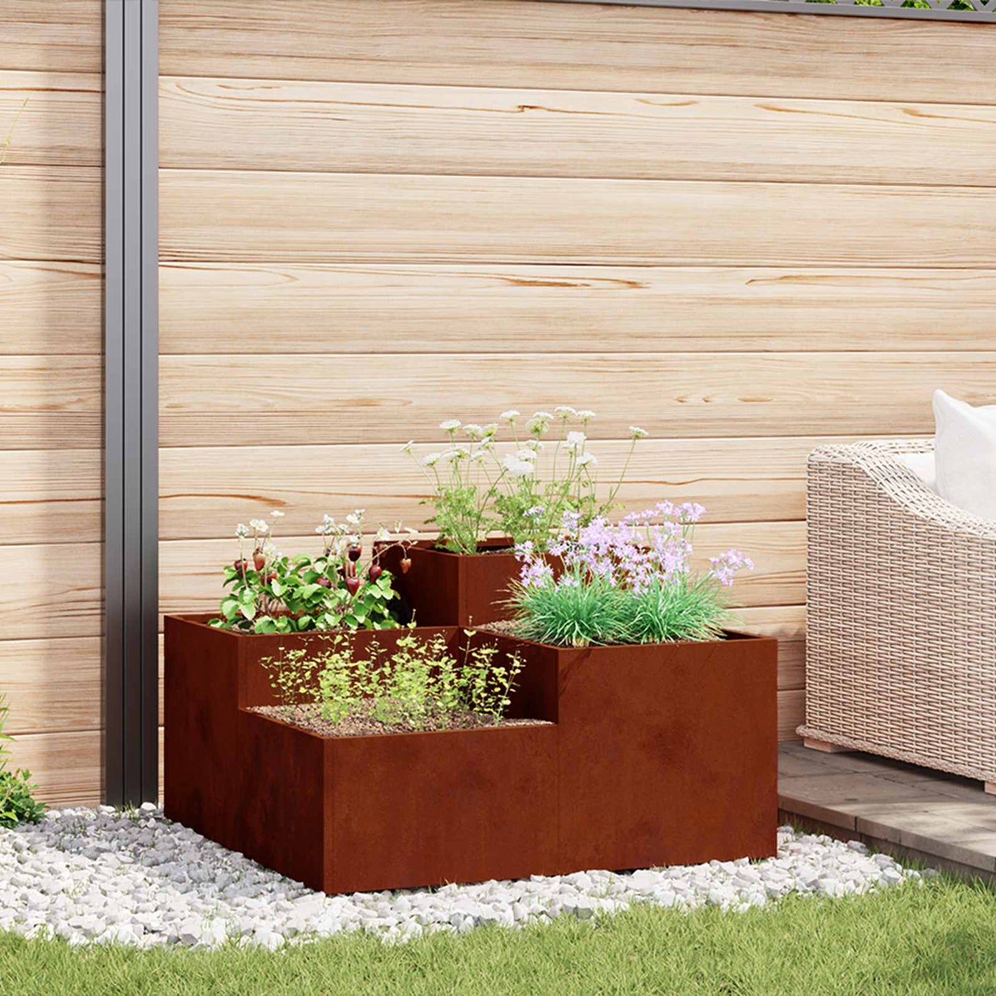 Gartenblumentopf Stahl