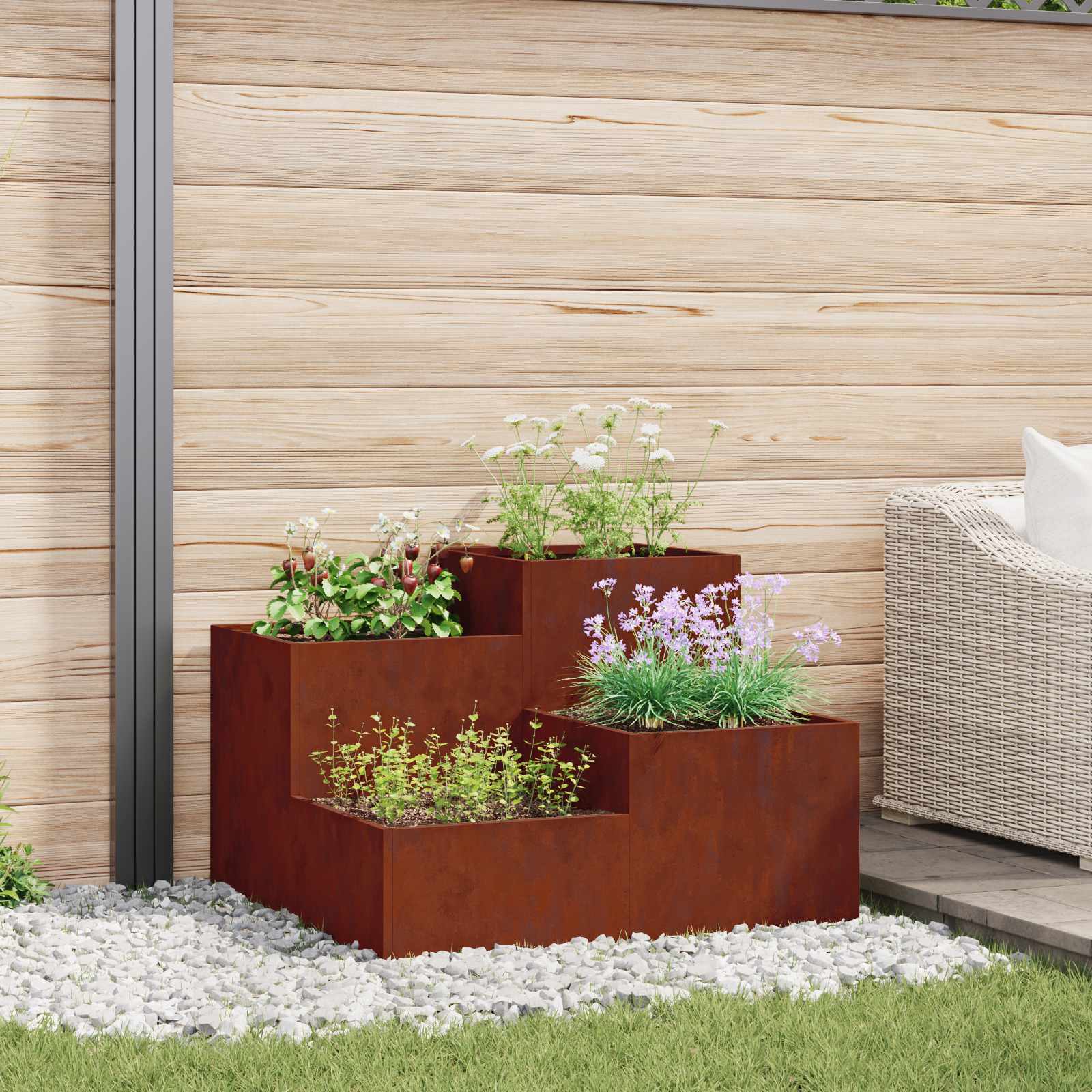 Gartenblumentopf Stahl