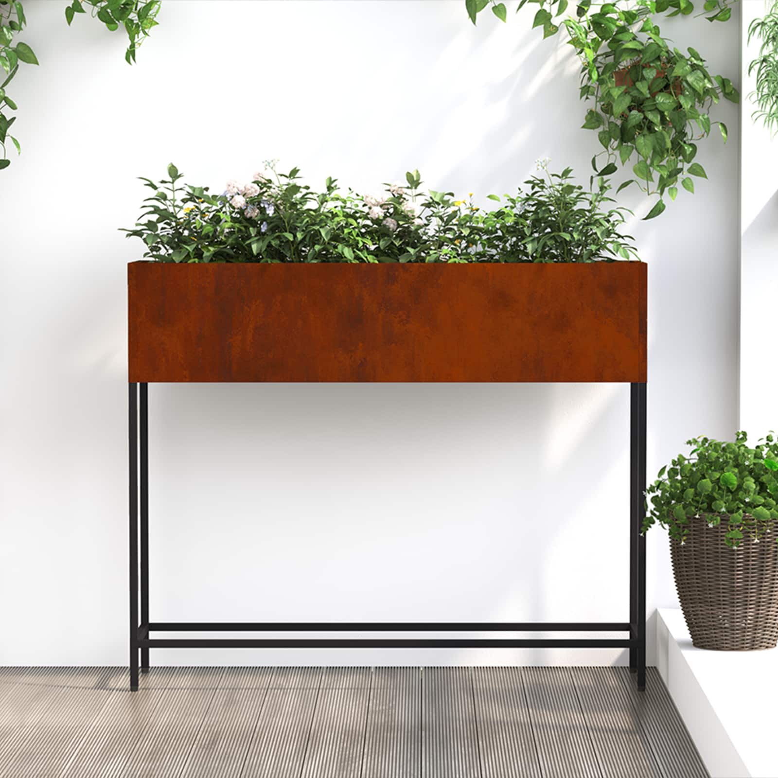 Hochbeet Gartenpflanzer Stahl
