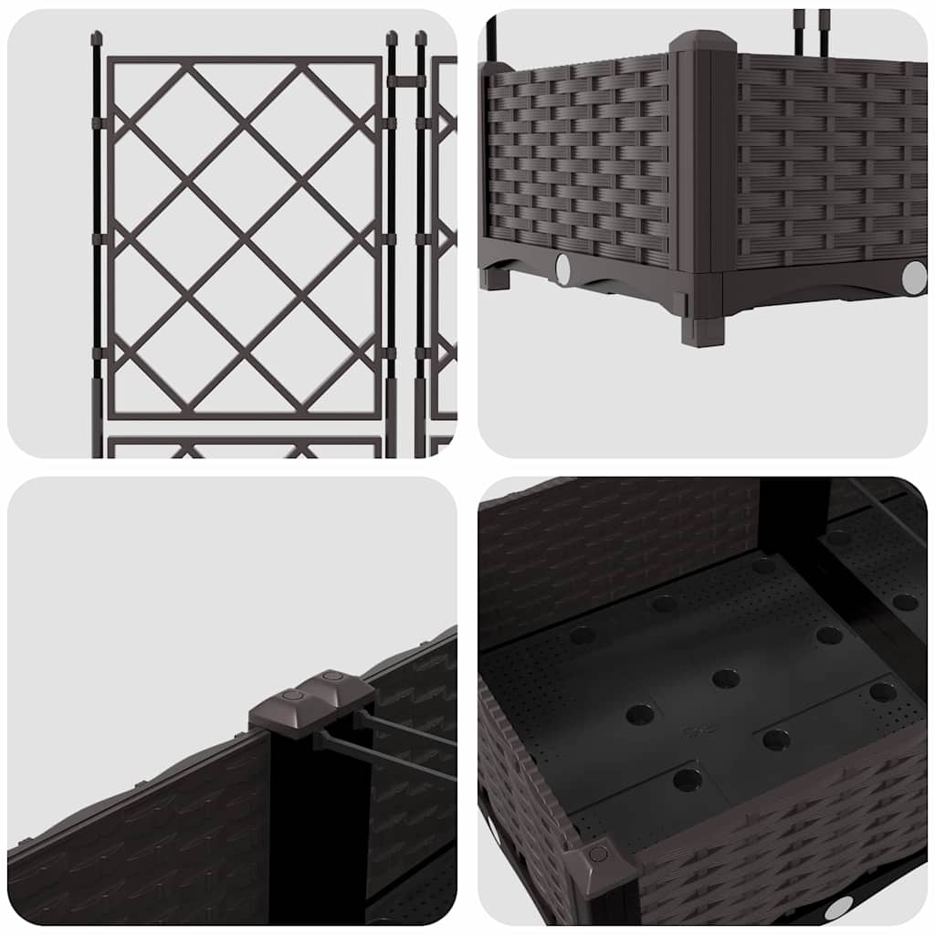 Garten-Pflanzgefäß 3 Pcs Kunststoff