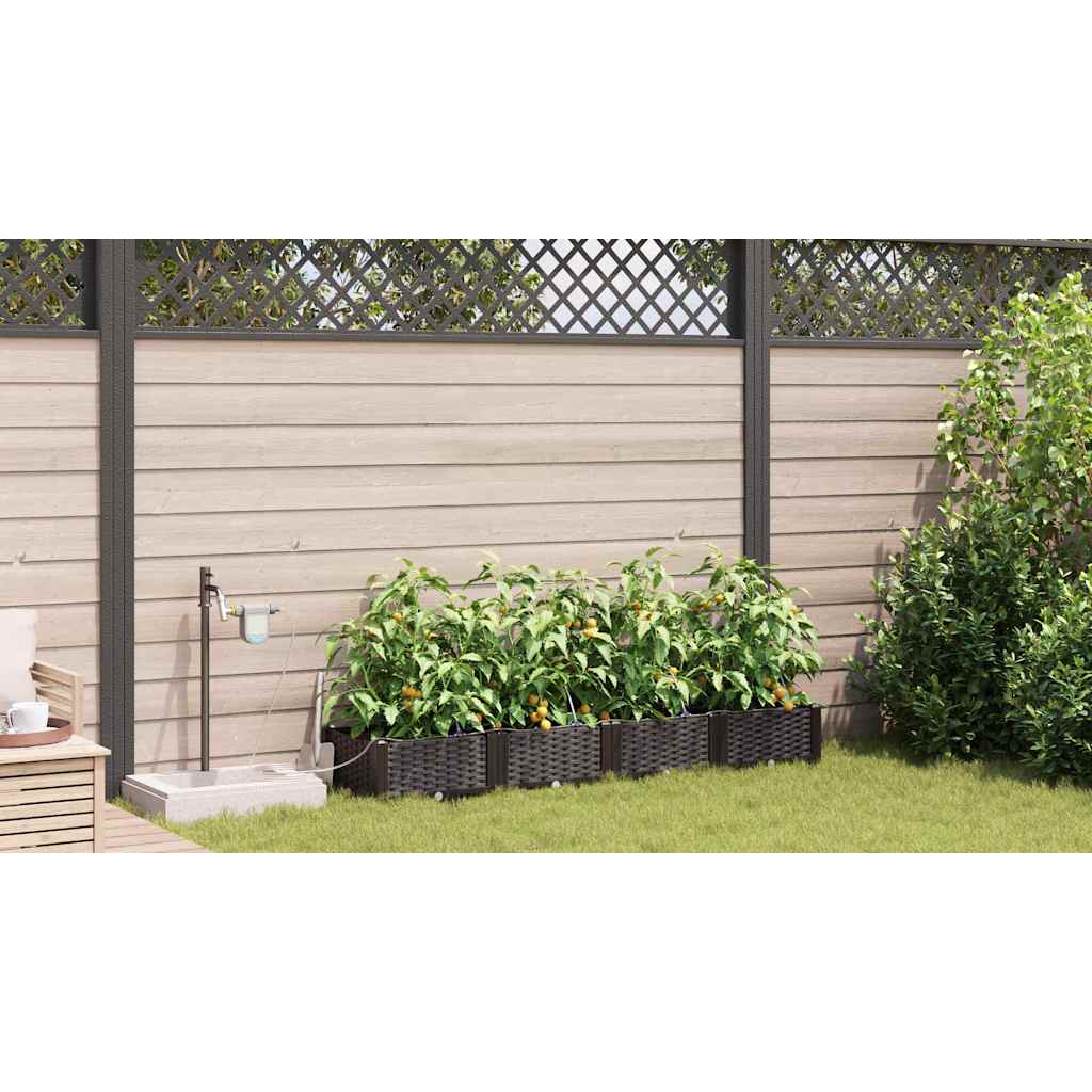 Garten-Pflanzgefäß 4 Pcs Kunststoff