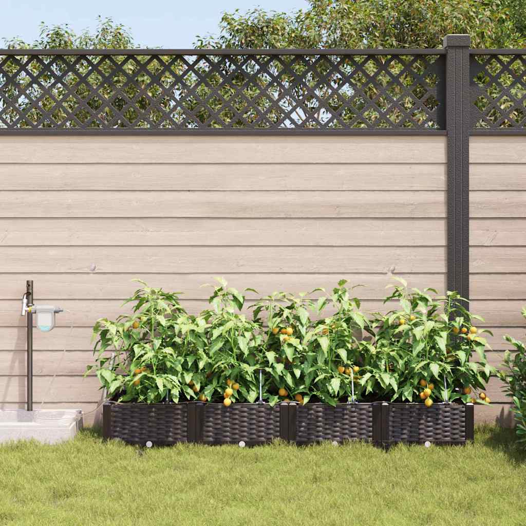Garten-Pflanzgefäß 4 Pcs Kunststoff