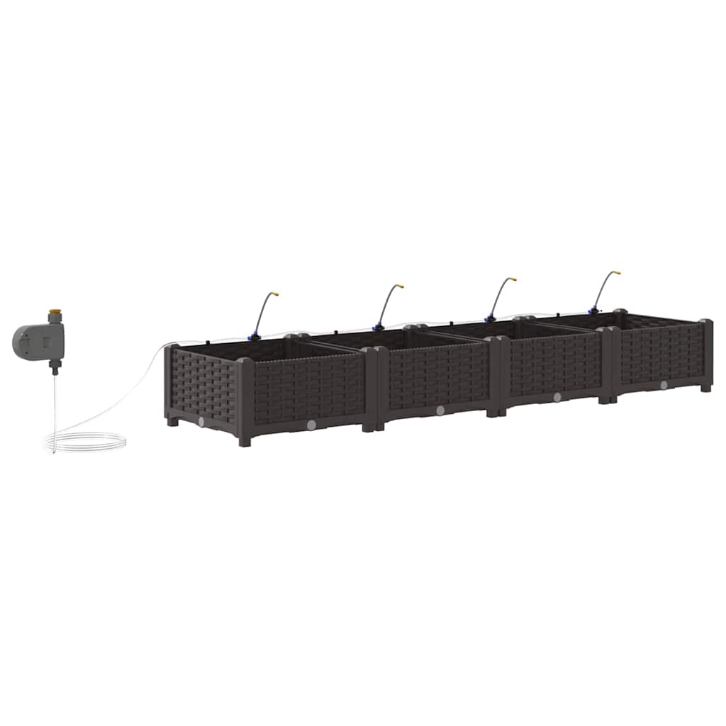 Garten-Pflanzgefäß 4 Pcs Kunststoff