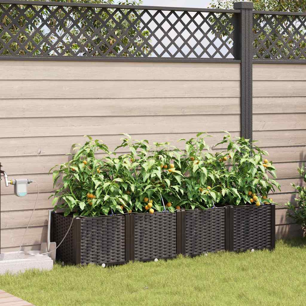 Garten-Pflanzgefäß 4 Pcs Kunststoff