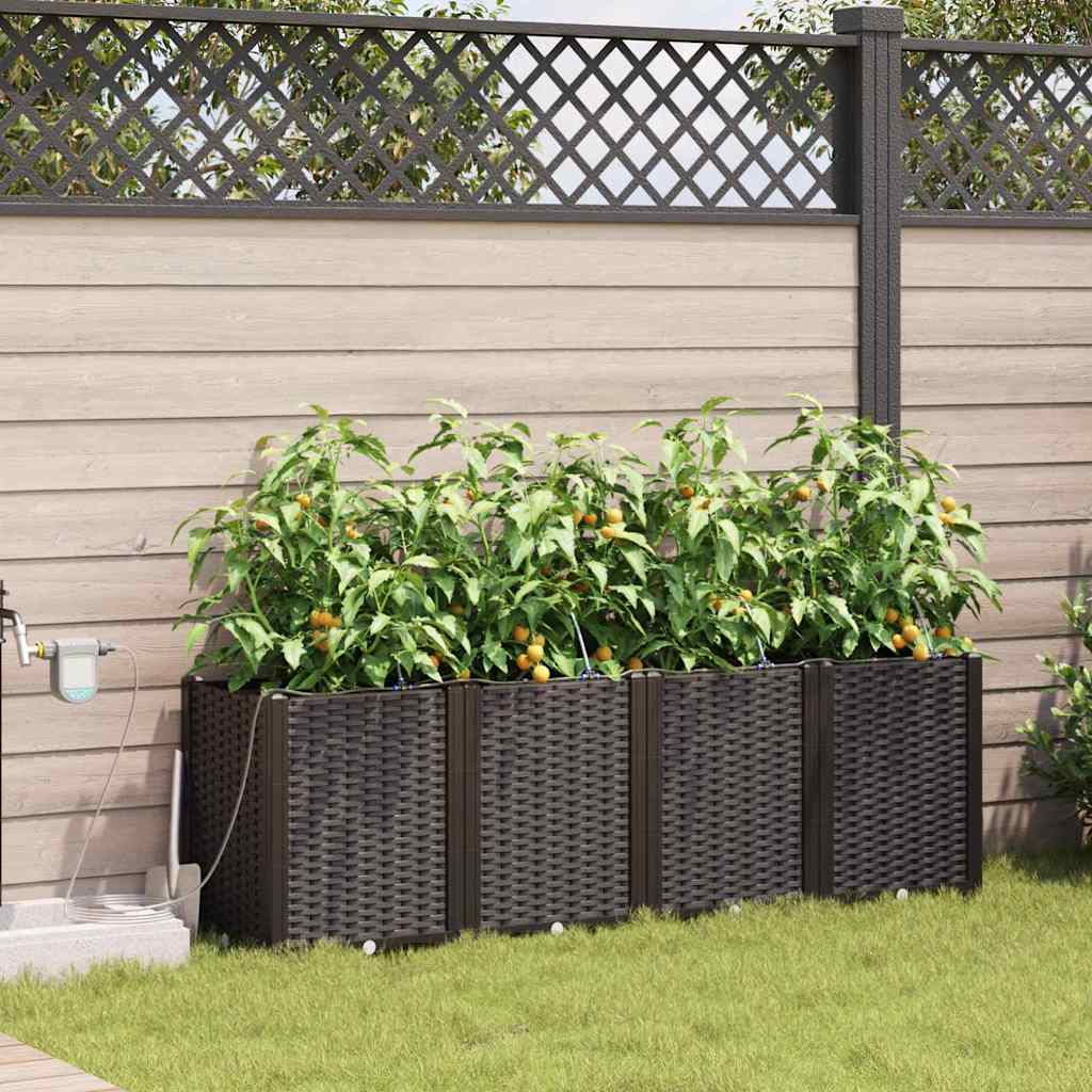 Garten-Pflanzgefäß 4 Pcs Kunststoff