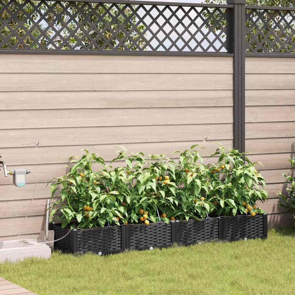 Garten-Pflanzgefäß 4 Pcs Kunststoff