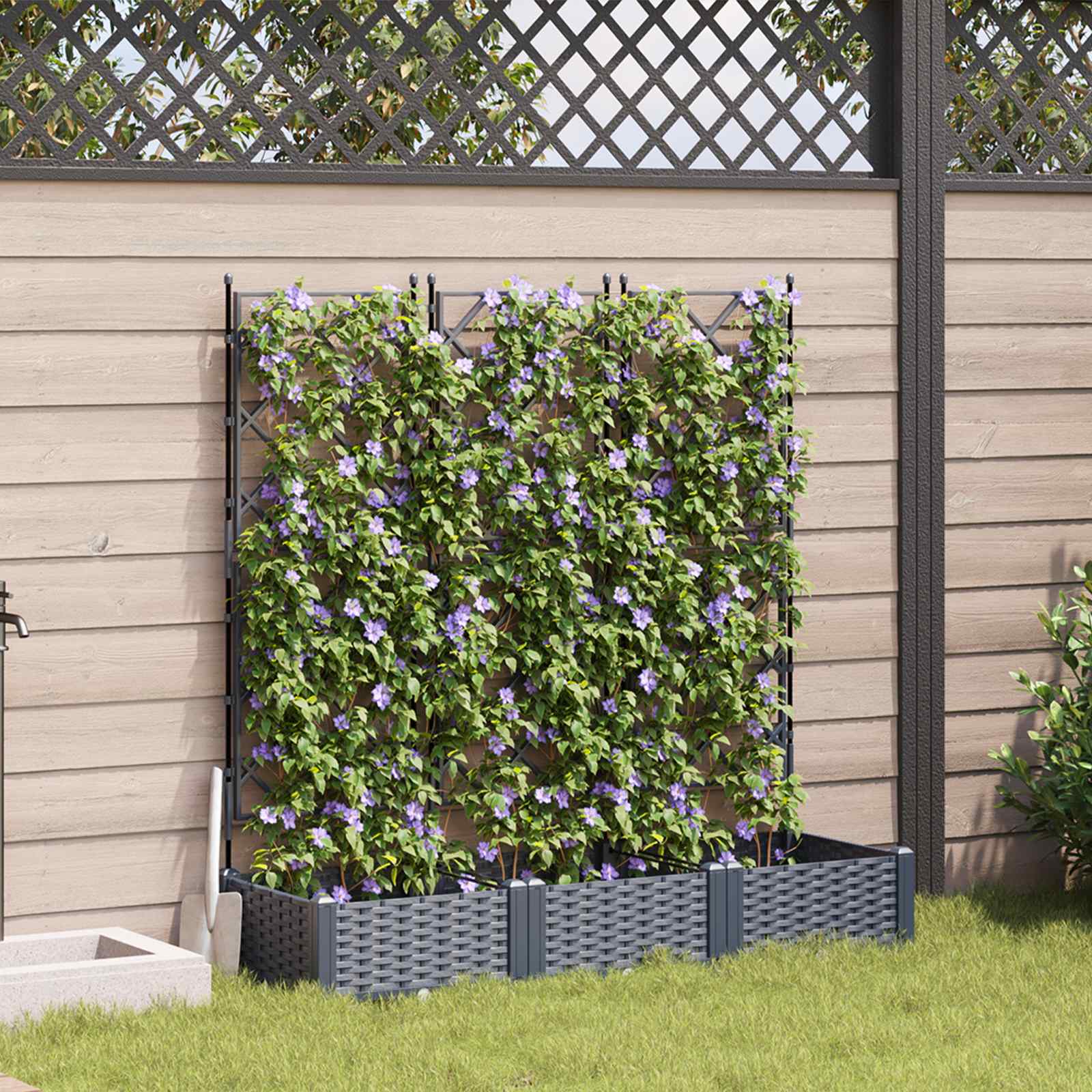 Garten-Pflanzgefäß 3 Pcs Kunststoff