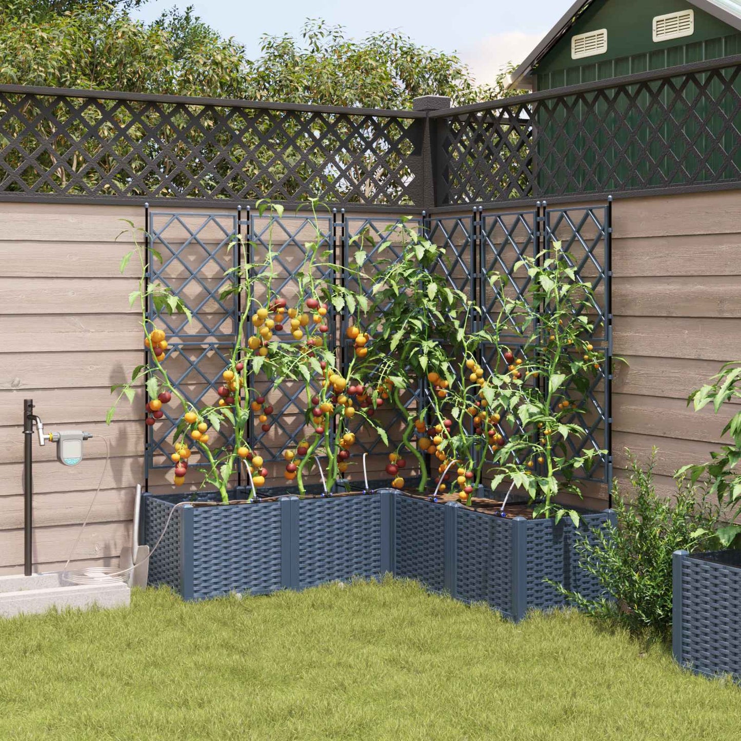 Garten-Pflanzgefäß 3 Pcs Kunststoff