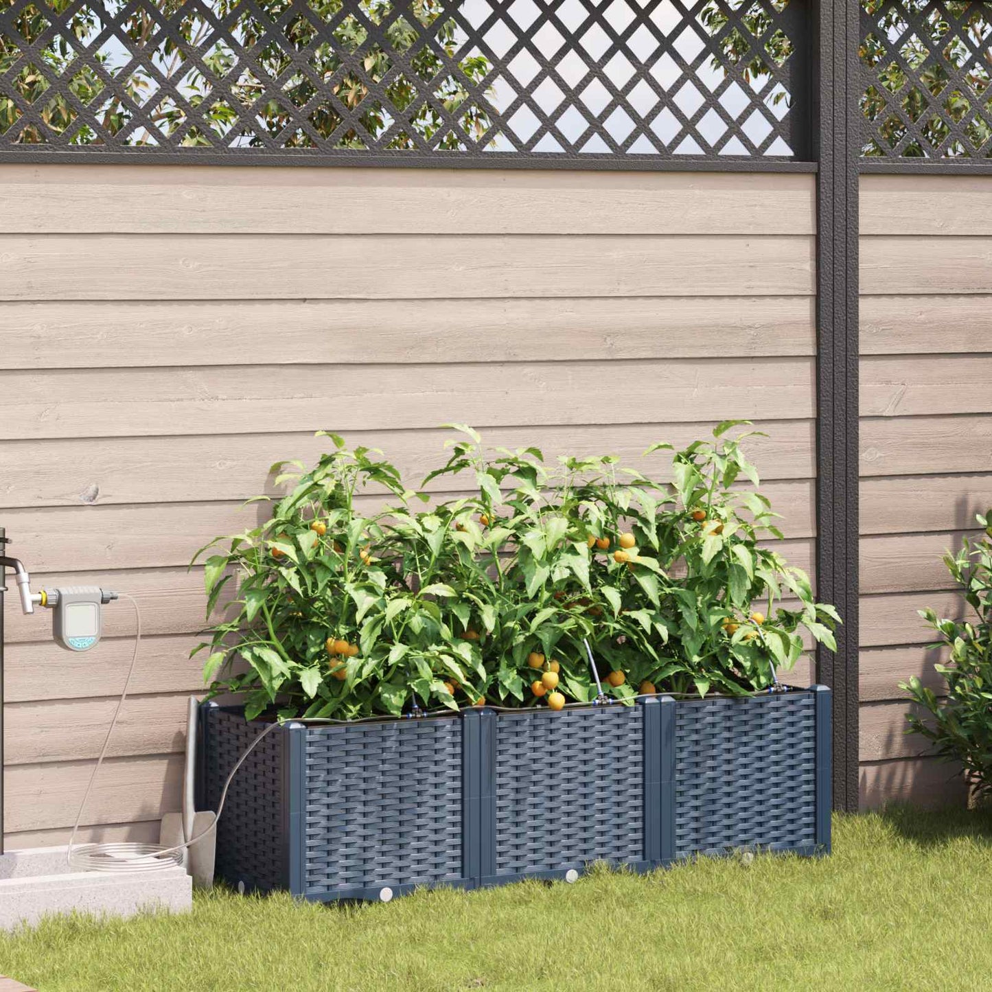 Garten-Pflanzgefäß 4 Pcs Kunststoff