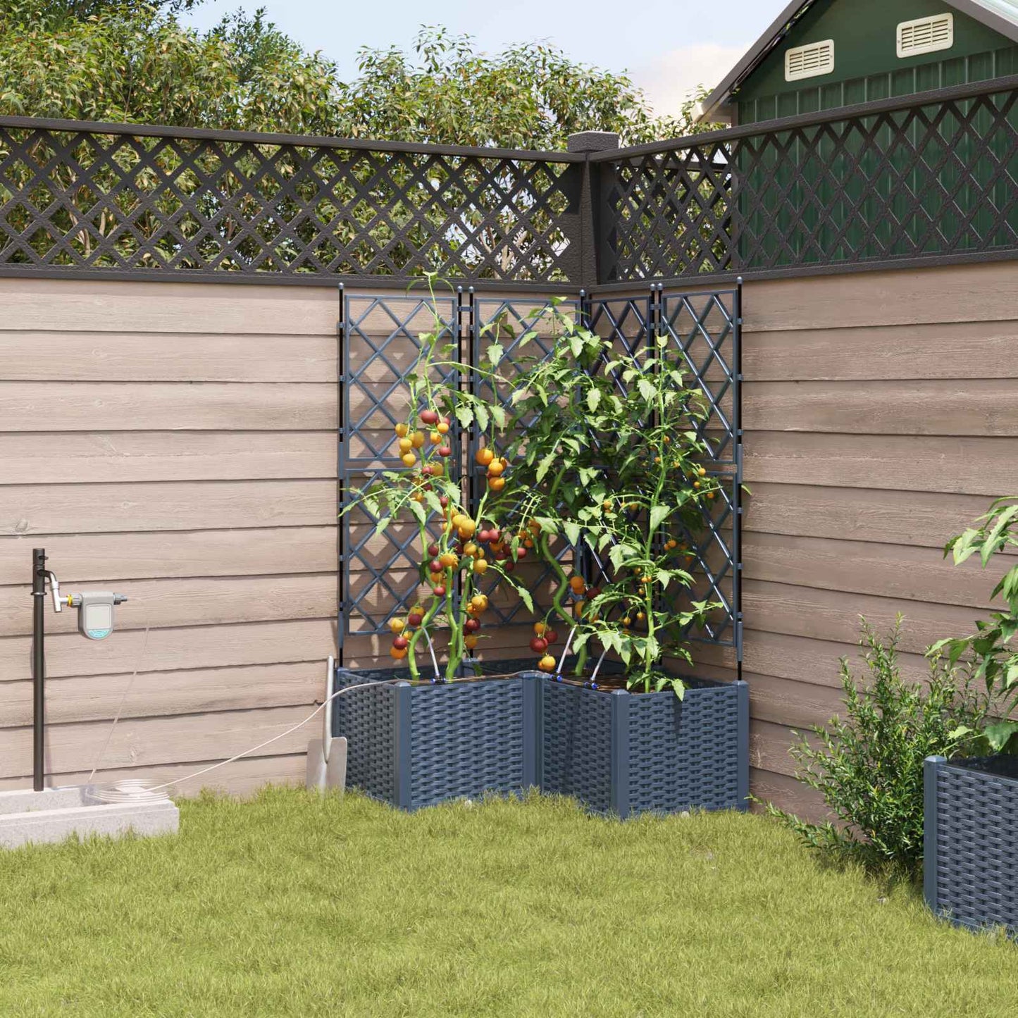 Garten-Pflanzgefäß 4 Pcs Kunststoff