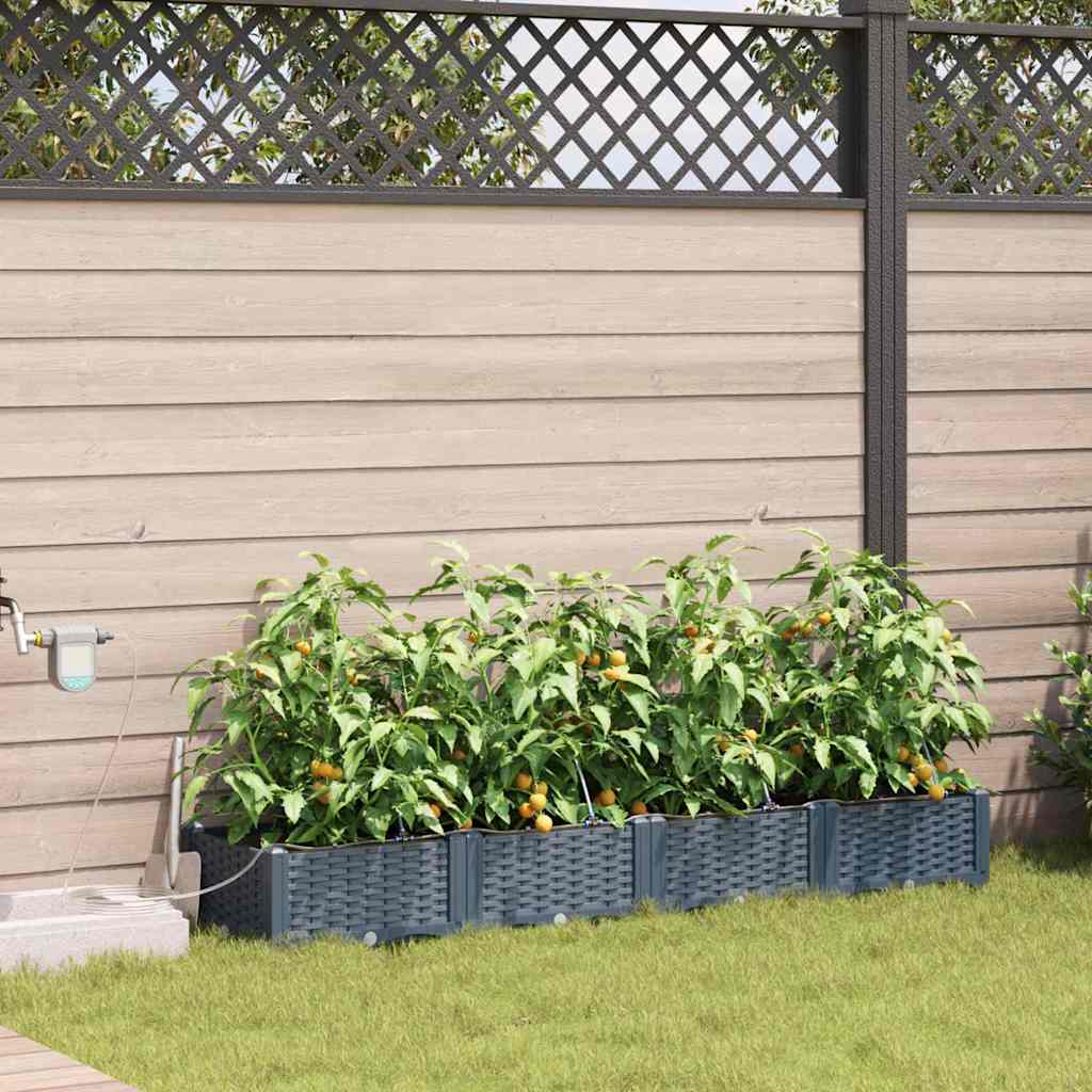 Garten-Pflanzgefäß 4 Pcs Kunststoff