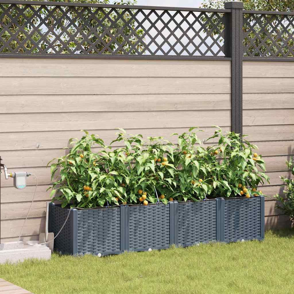 Garten-Pflanzgefäß 4 Pcs Kunststoff