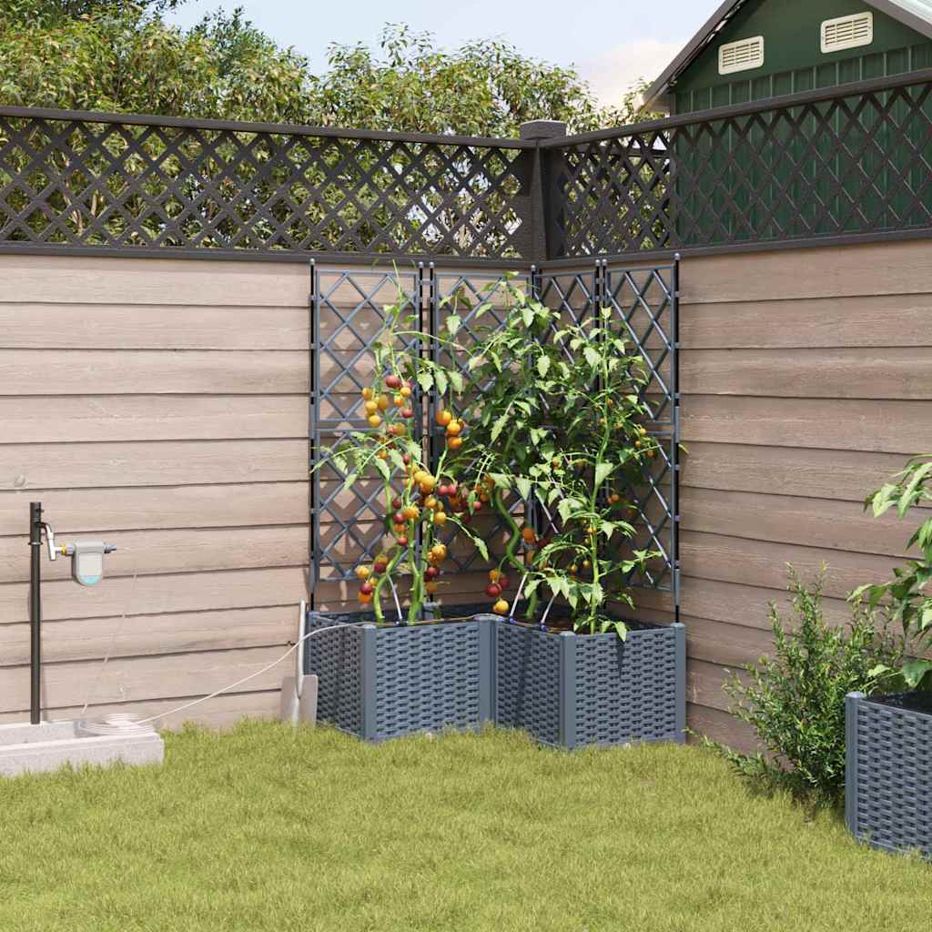 Garten-Pflanzgefäß 4 Pcs Kunststoff