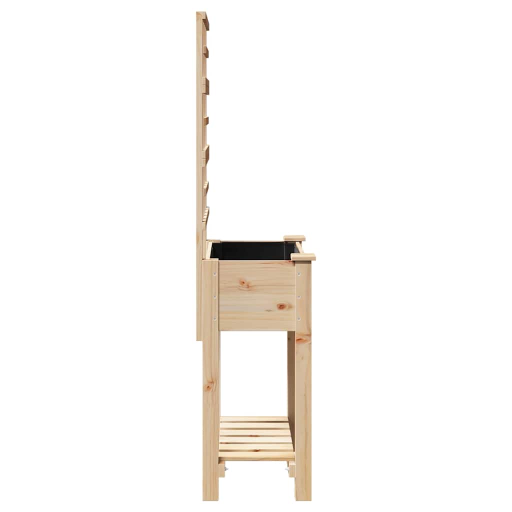 Garten-Pflanzgefäß Beige Massivholz Aus Fichte