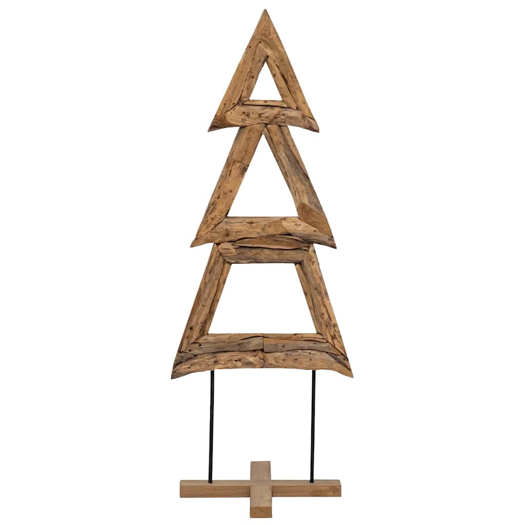 Weihnachtsbaum Mit Ständer Braun Massivholz Teak