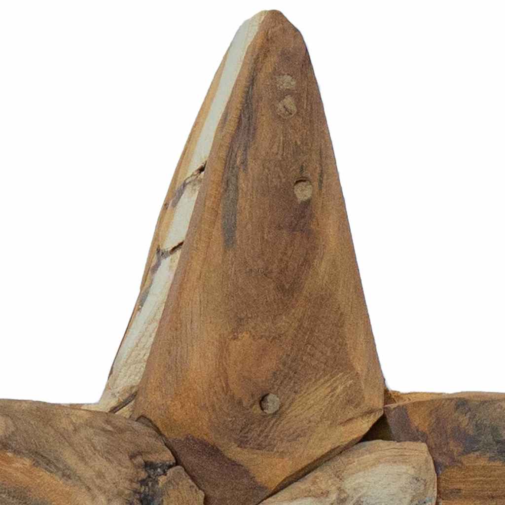 Weihnachtsstern Braun Massivholz Teak