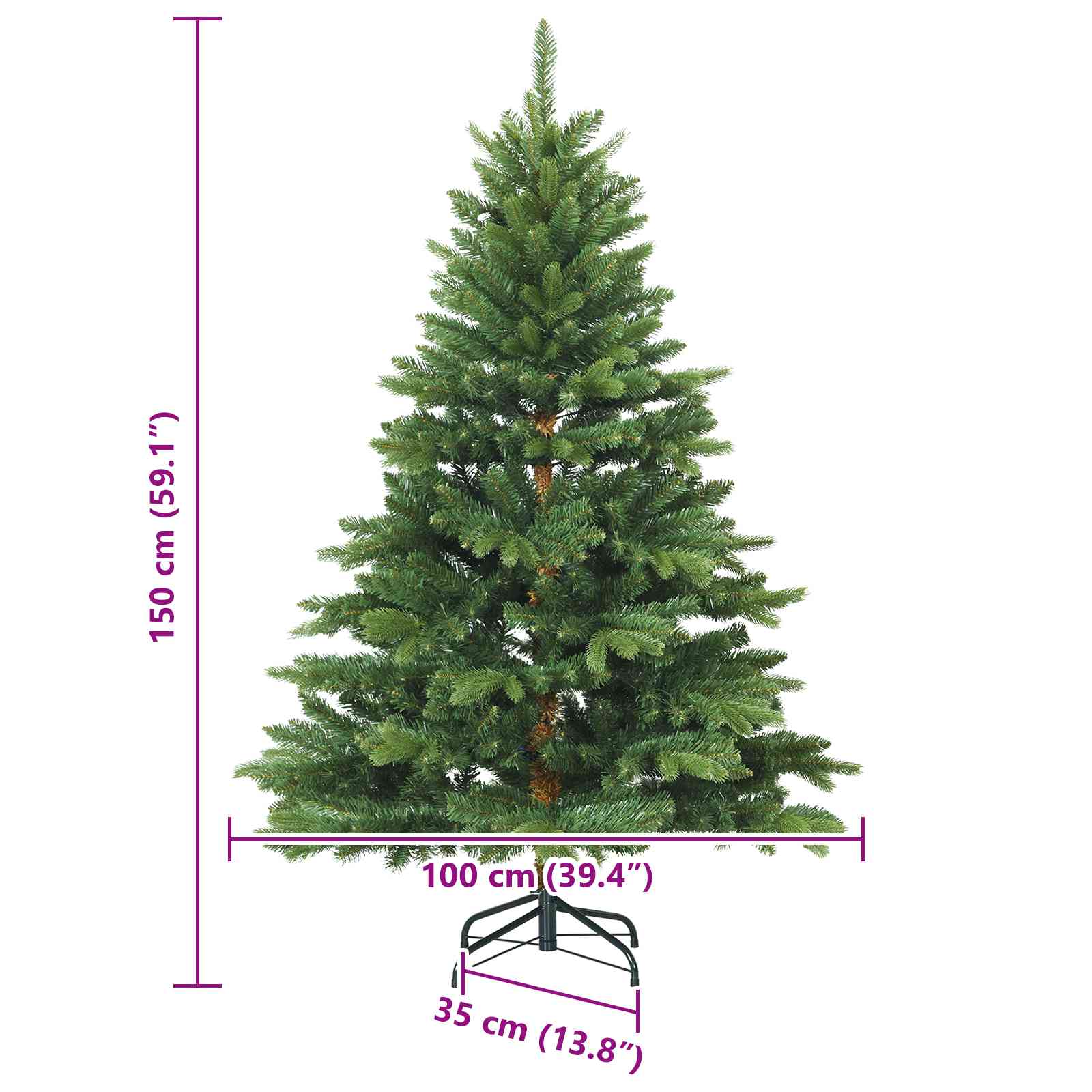 Künstlicher Klappbarer Weihnachtsbaum Mit Ständer