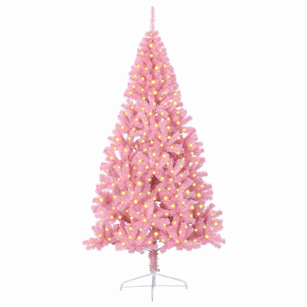 Künstlicher Vorbeleuchteter Weihnachtsbaum Pvc Rosa