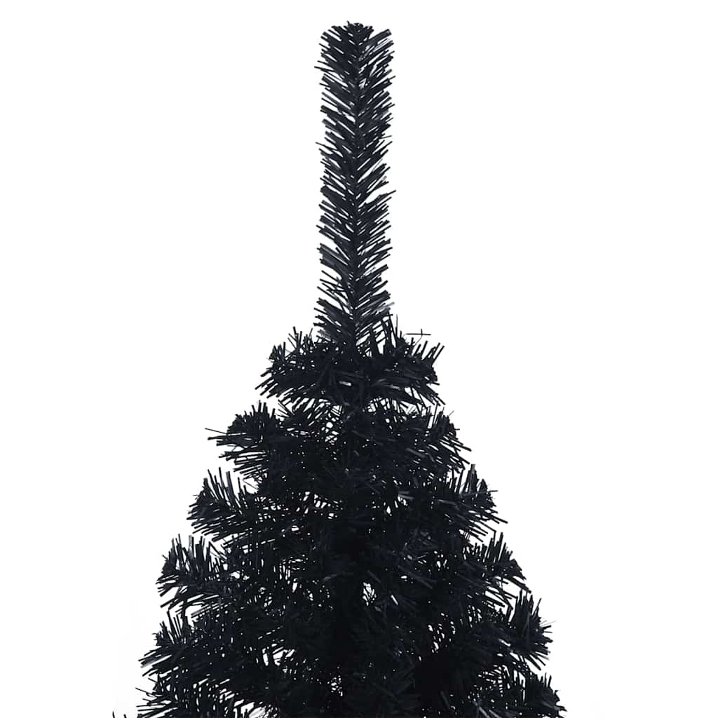 Künstlicher Vorbeleuchteter Weihnachtsbaum Pvc Schwarz