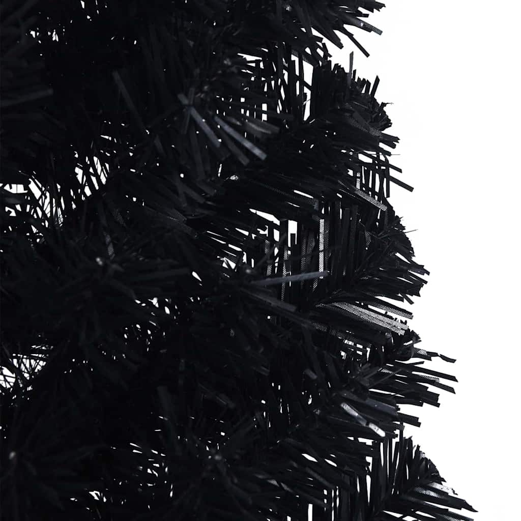 Künstlicher Vorbeleuchteter Weihnachtsbaum Pvc Schwarz