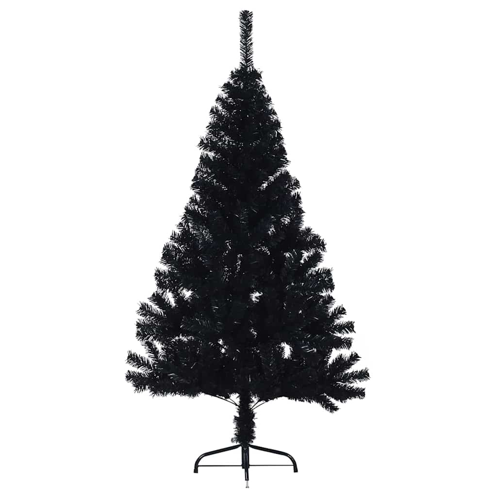 Künstlicher Vorbeleuchteter Weihnachtsbaum Pvc Schwarz