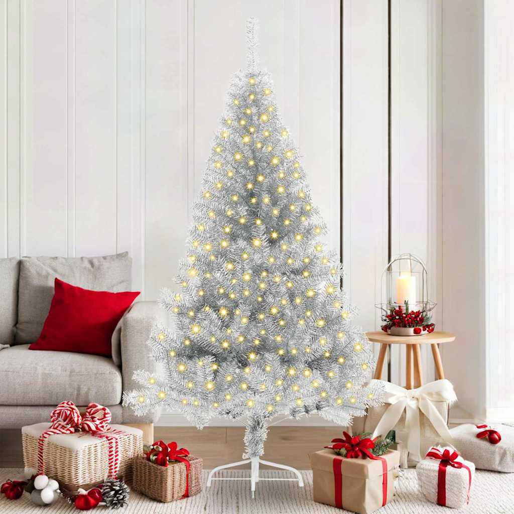 Künstlicher Vorbeleuchteter Weihnachtsbaum Pet Silber