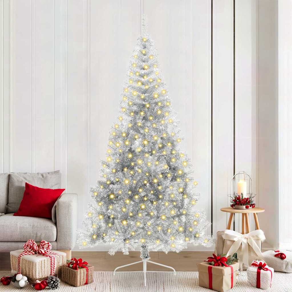 Künstlicher Vorbeleuchteter Weihnachtsbaum Pet Silber