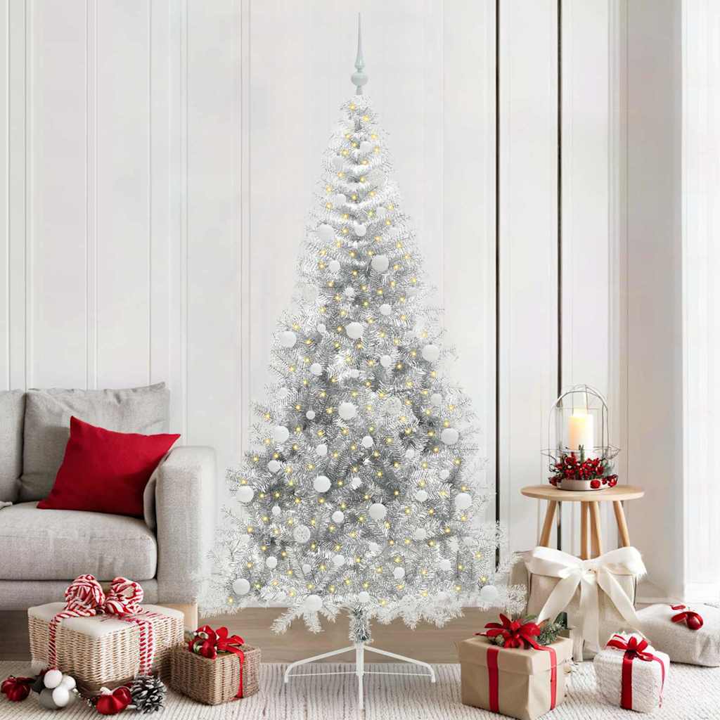 Künstlicher Vorbeleuchteter Weihnachtsbaum Pet Silber