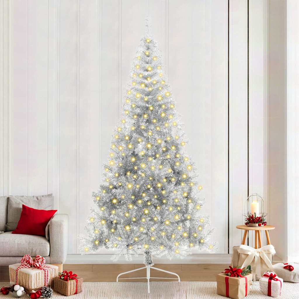 Künstlicher Vorbeleuchteter Weihnachtsbaum Pet Silber
